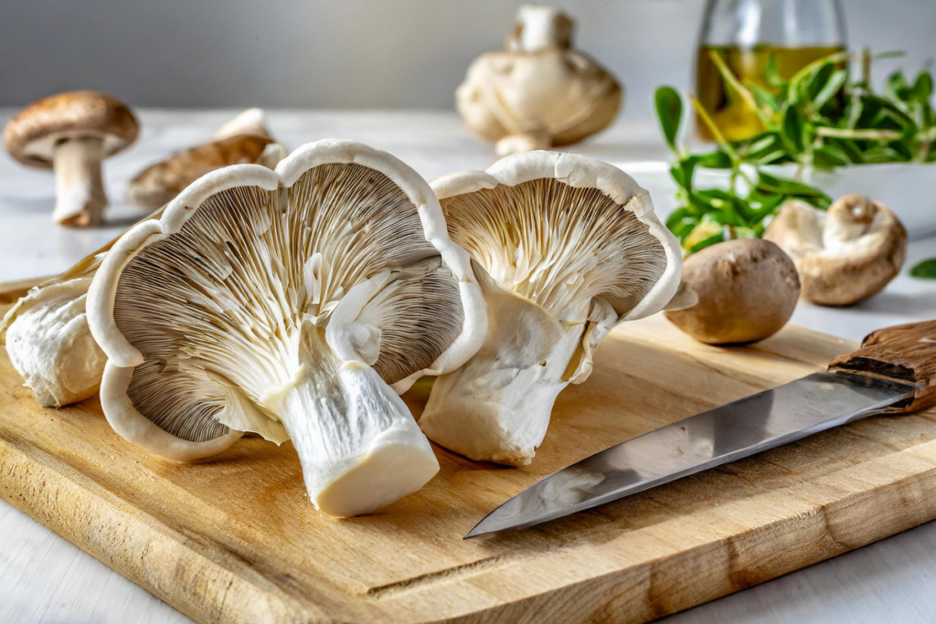 What part of the oyster mushroom is edible